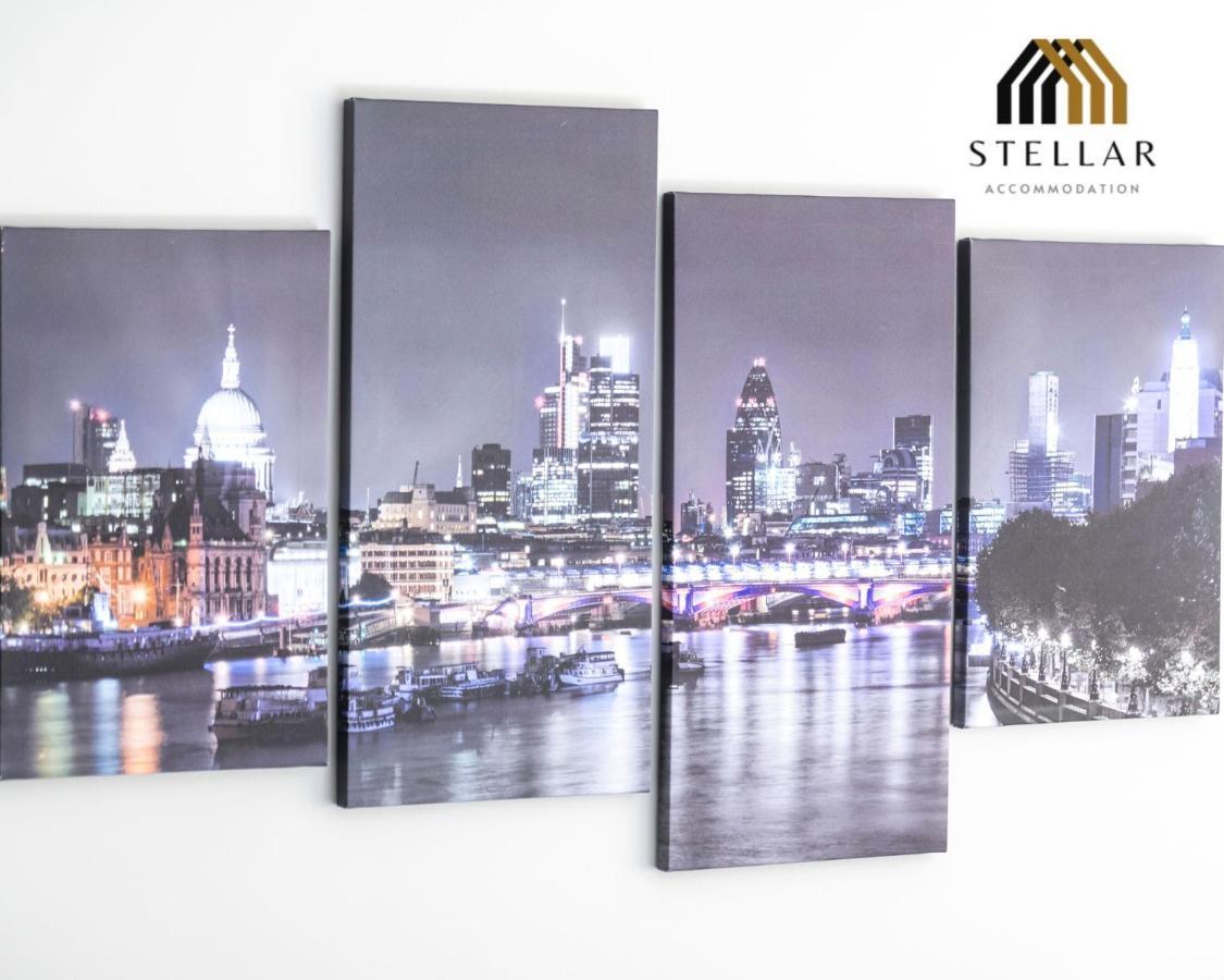 Appartement Luxury One Bedroom Newly Refurbished By Stellar Short Lets & Serviced Canary Wharf Manchester Leisure *