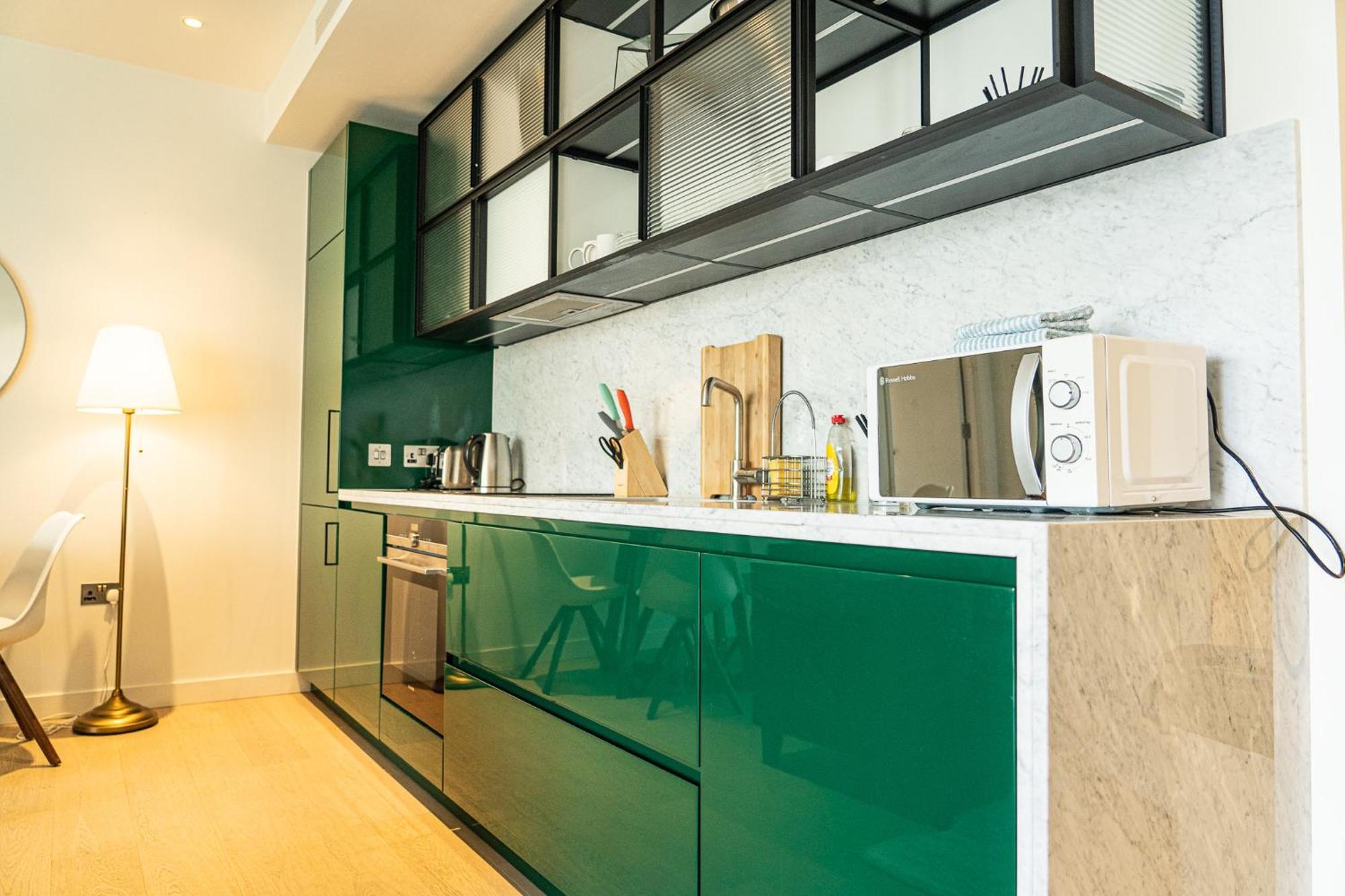 Luxury Balcony Apartment, Canary Wharf Lejlighed *