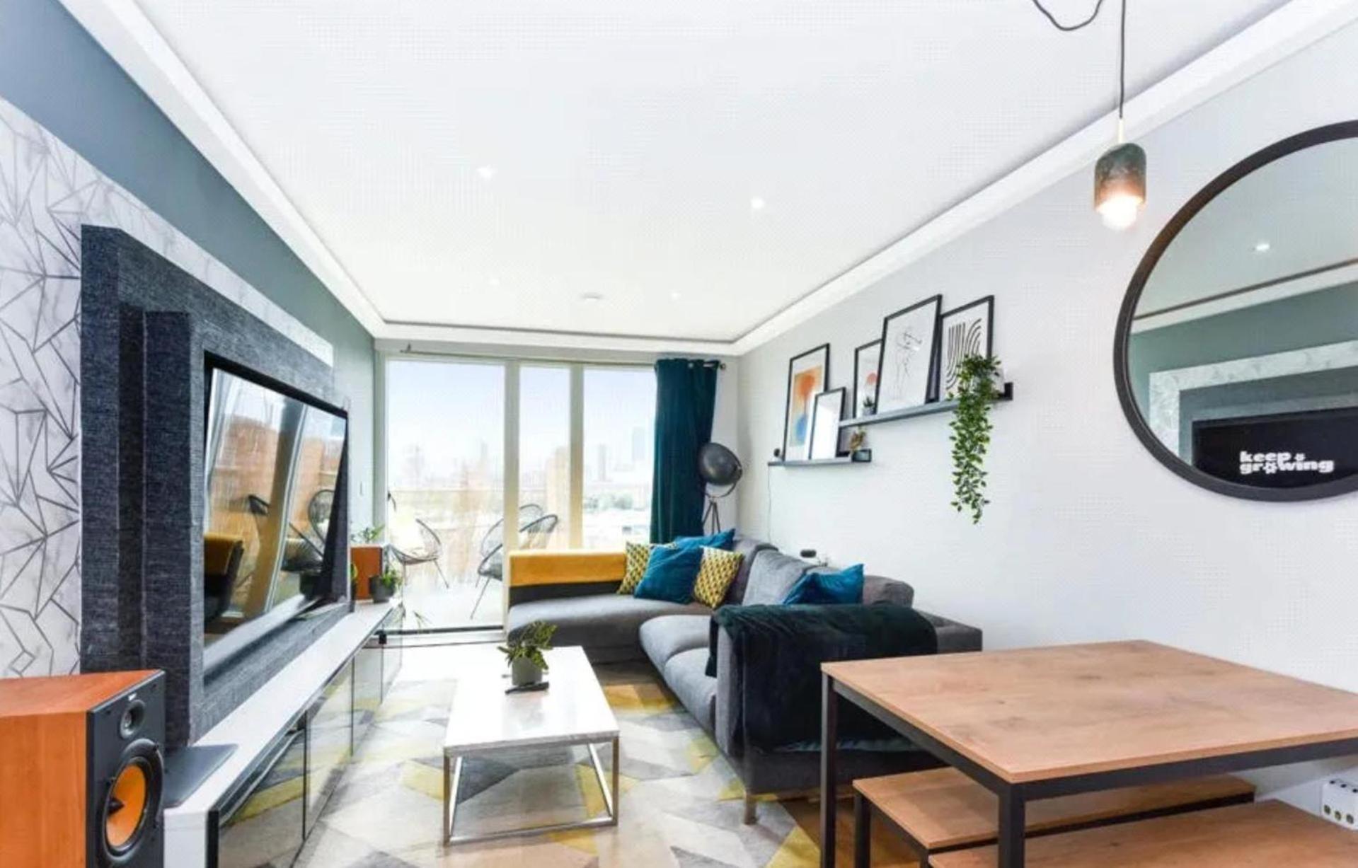 Londonaprt 1bed Balcony Gym Tv Wifi Lägenhet *