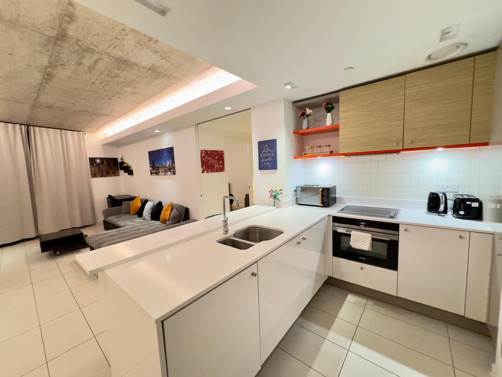 Leilighet Excel Cosy With Balcony & River View Close To O2 Arena, Cable Car, Hall London