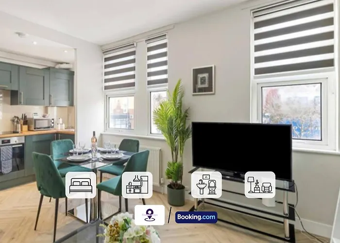 Last-Minute Offers ! Limited Time L Exclusive Deal On 2 Bedroom, High Spec Luxury Flat By Finesse Stays Short Lets & Serviced Accommodation London With Free Wifi
