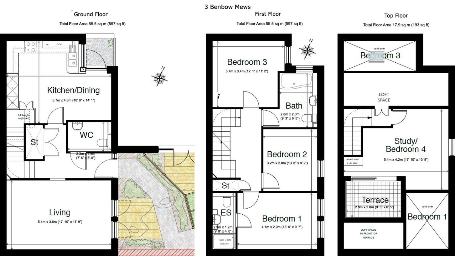 Appartement 3 Benbow Mews Londen