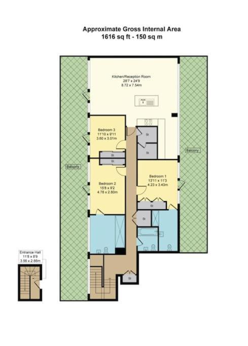 Large 3 Bed 3 Bathrooms Penthouse With Terrace And Views In * London