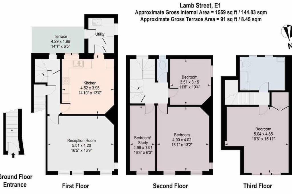 Three-storey, Renovated 1890s Heritage In Spitalfields Market Lejlighed
