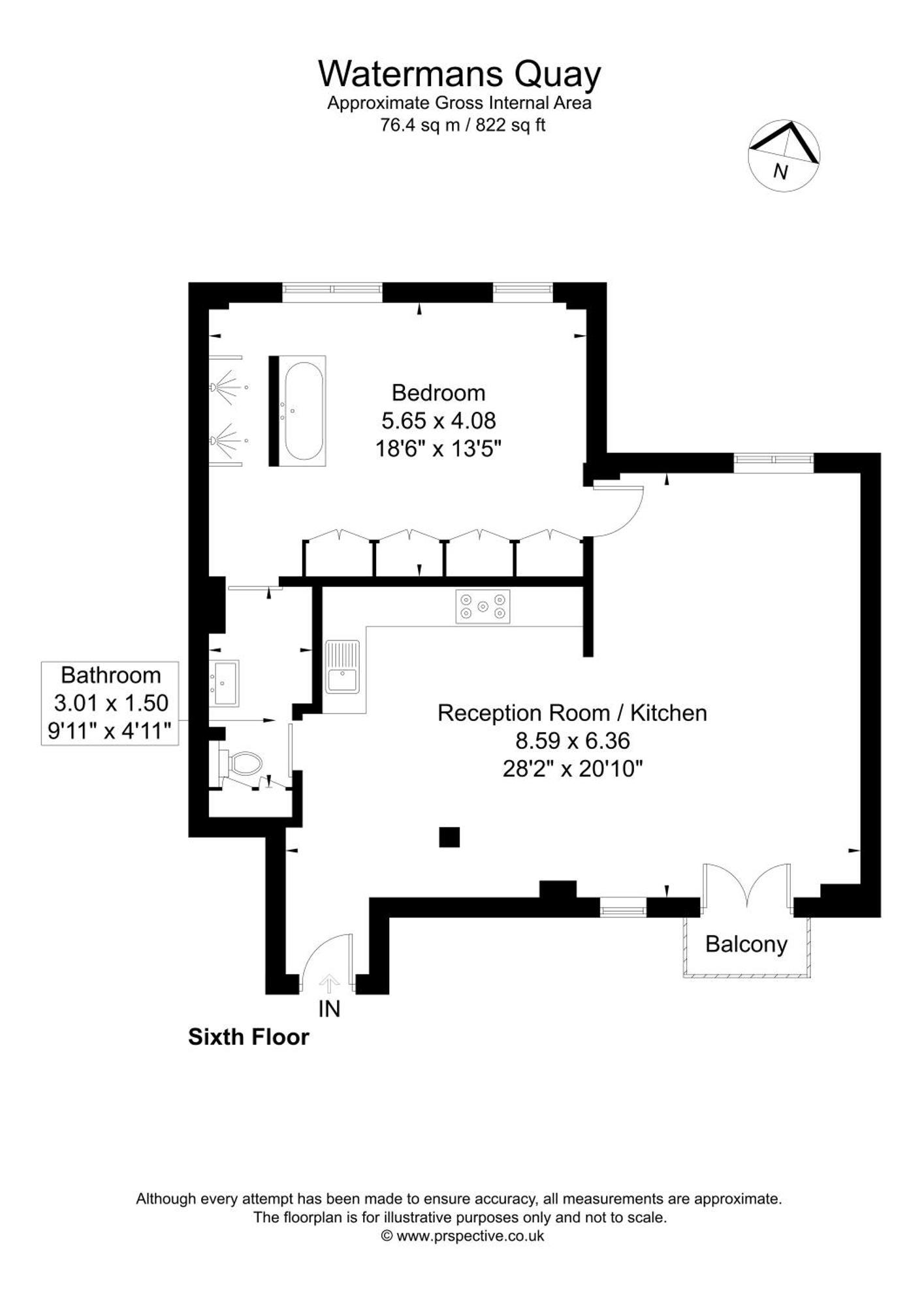 Beautiful 1 Bed On The River Lejlighed