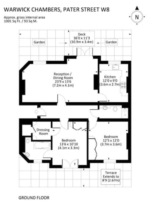 Lägenhet Kensington Apartment, Breakfast, 2 Baths