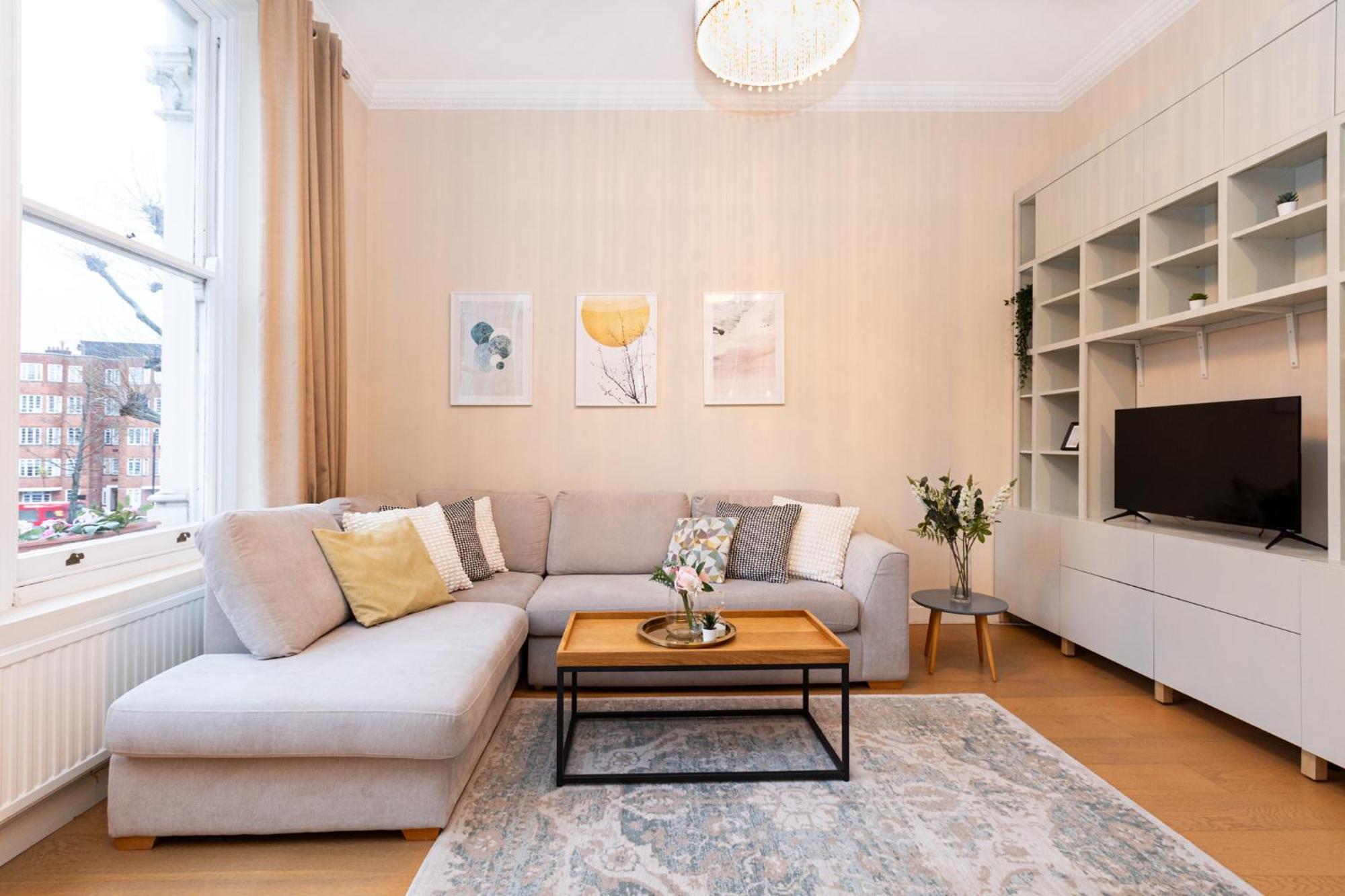 Appartement Bright & Charming 2br Flat Wbalcony In Maida Vale *