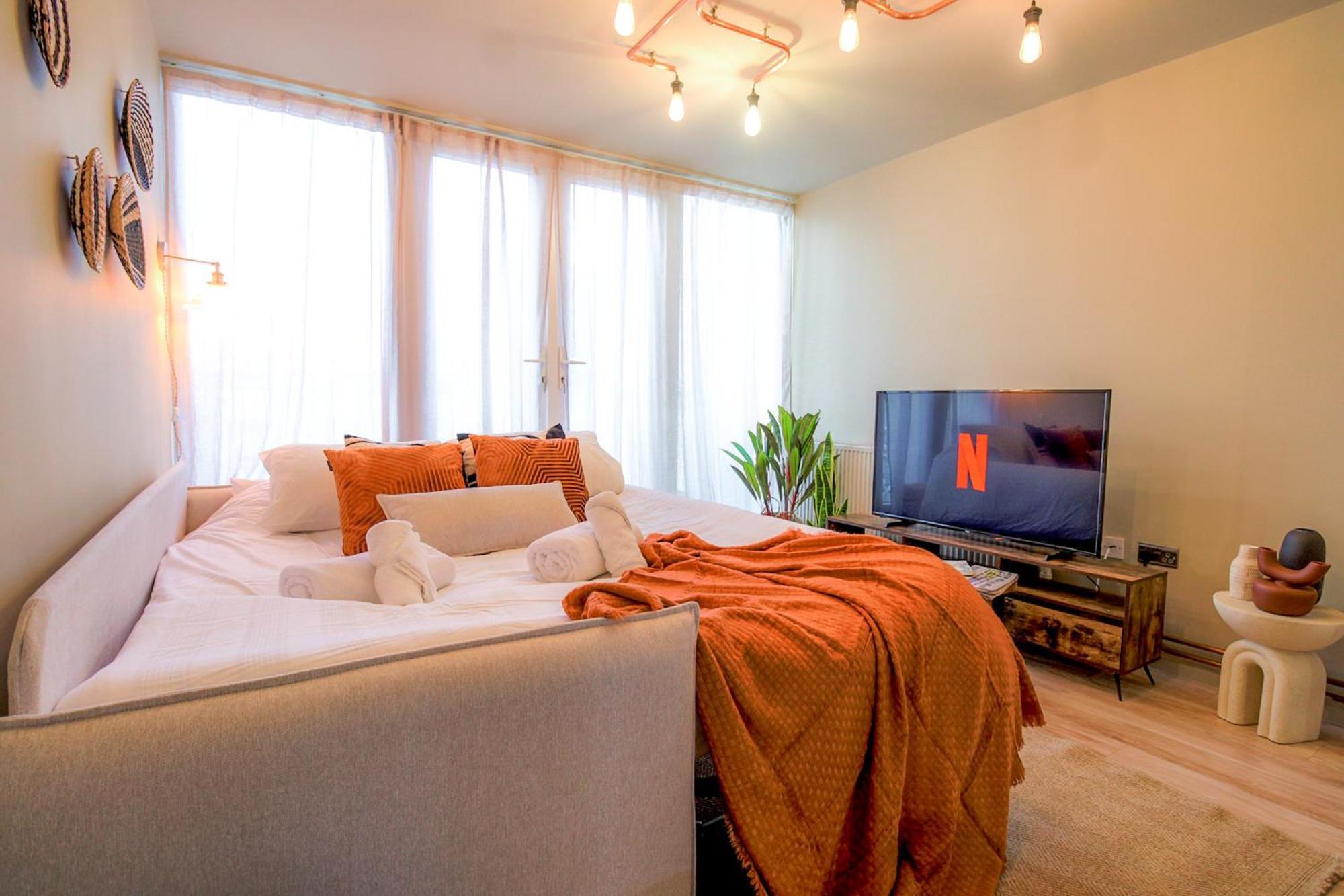 Appartamento 2br Flat King Bed 4 Min To Dlr Easy Access