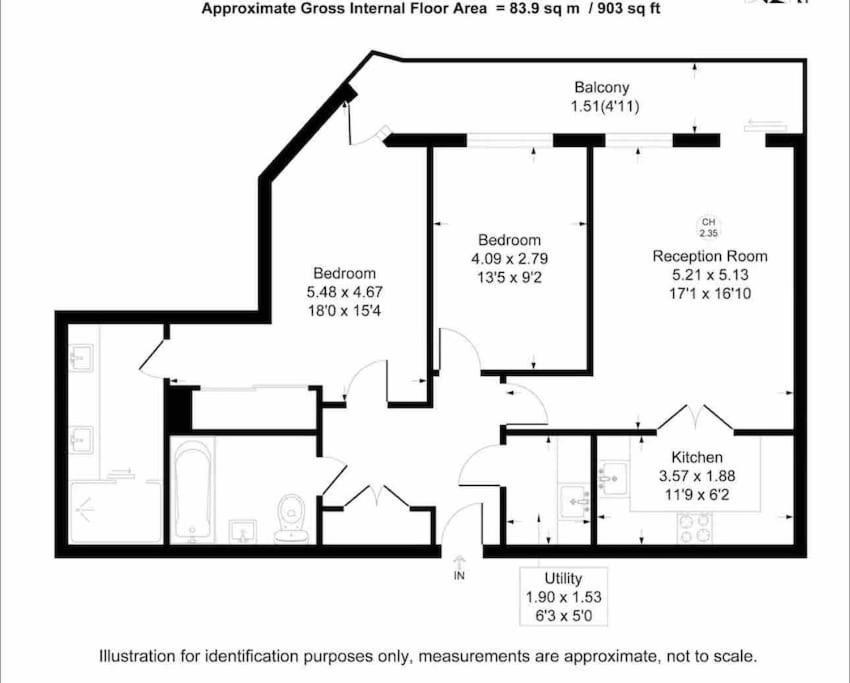 Stunning 2 Bed Thames River View - Appartement