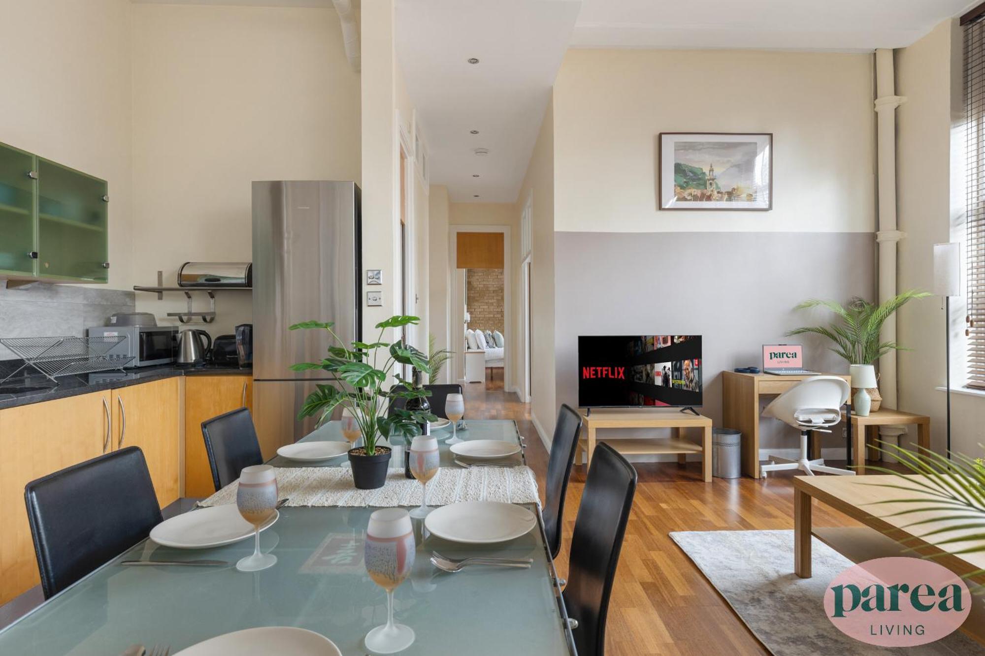 Lejlighed Parea Living - Spacious 3 Bed Flat, Canary Wharf Views With Parking
