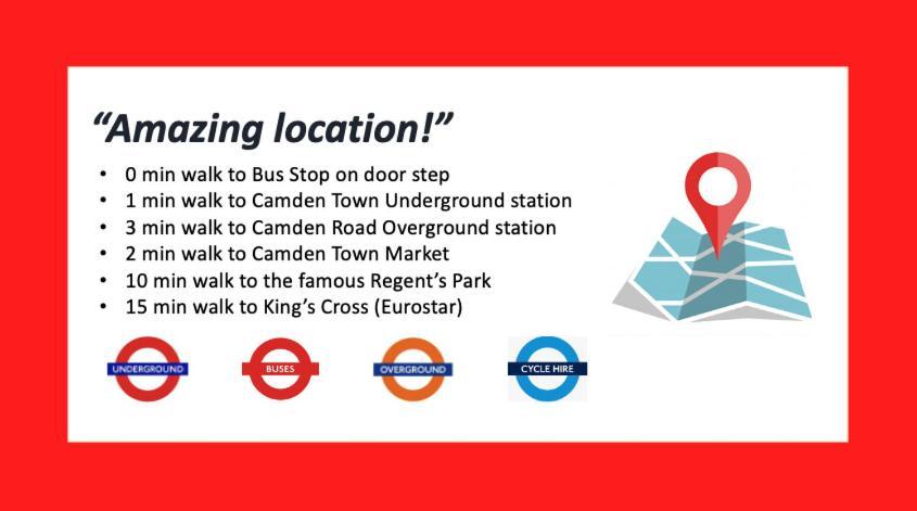 Rum i privatbostad Stylish 1-minute Walk To Camden Town Metro, Shops, Cafes, Bars & Restaurants With Shared Bathrooms *