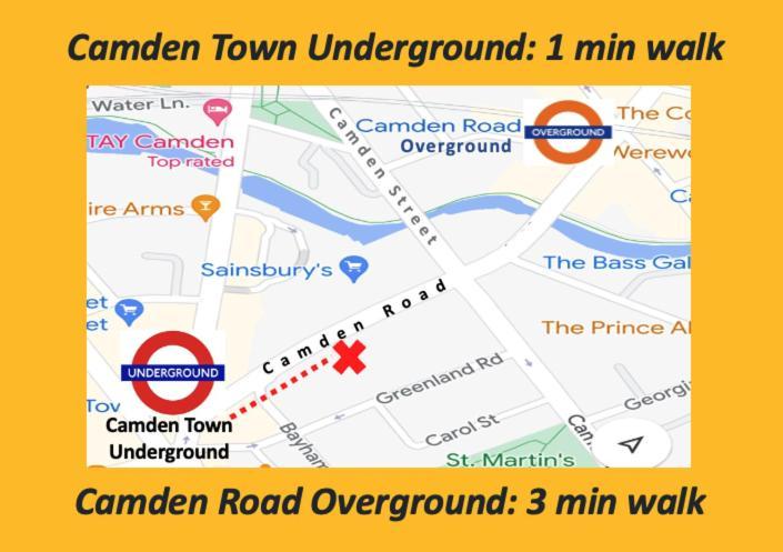 Stylish 1-minute Walk To Camden Town Metro, Shops, Cafes, Bars & Restaurants With Shared Bathrooms * London