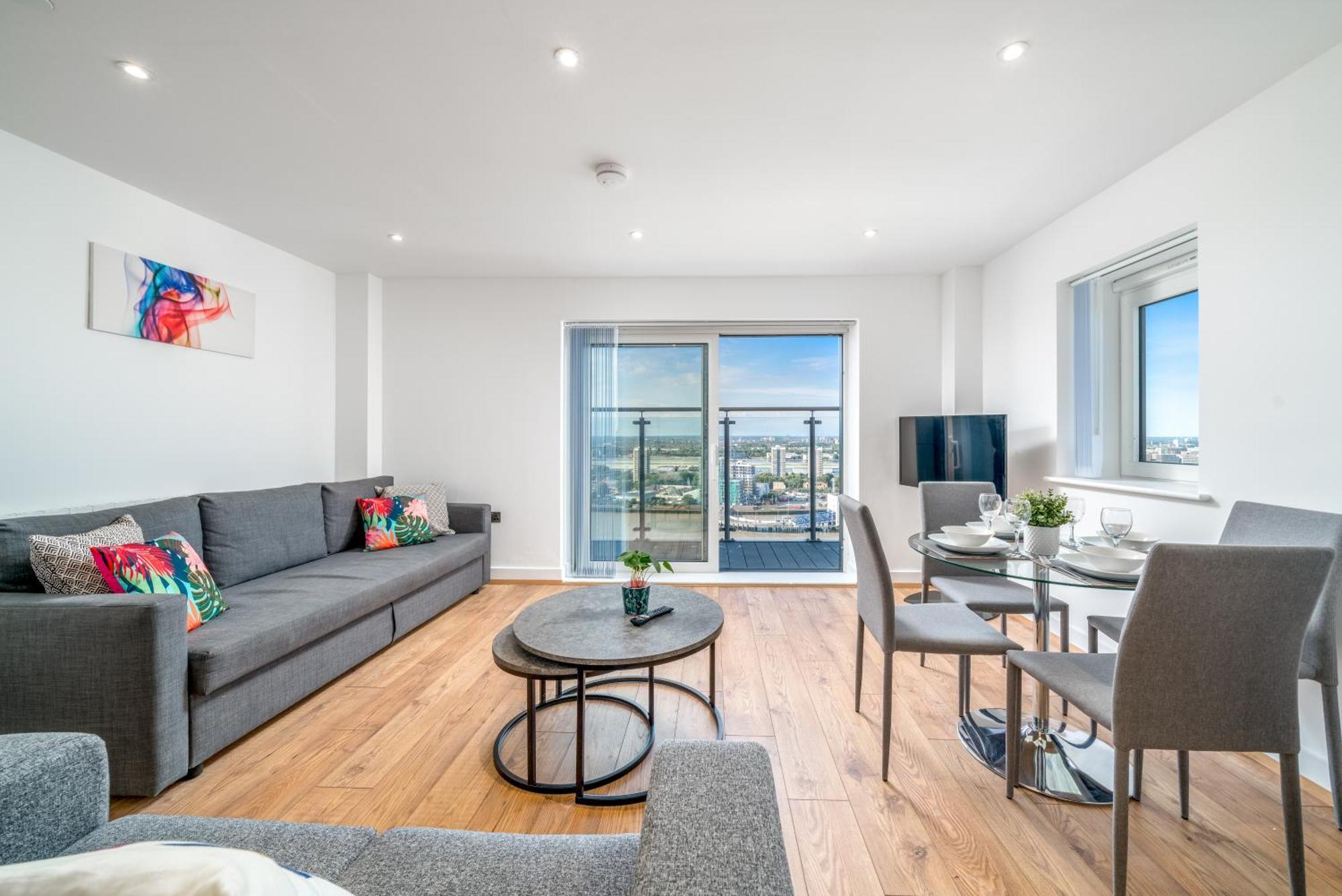 Appartement Skyvillion - River Thames Floor By Woolwich Ferry, Mins To Excel, O2 Arena , Airport With Parking
