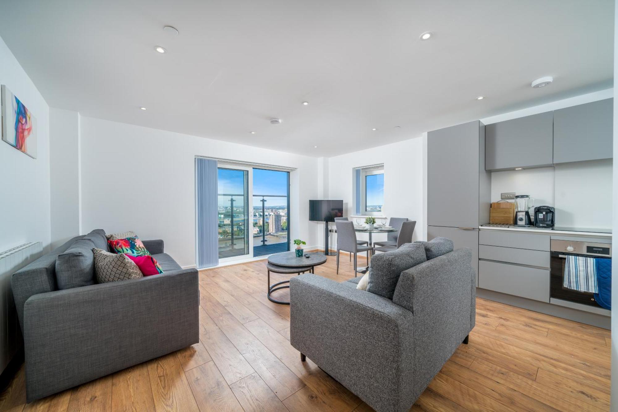 Skyvillion - River Thames Floor By Woolwich Ferry, Mins To Excel, O2 Arena , Airport With Parking Londen