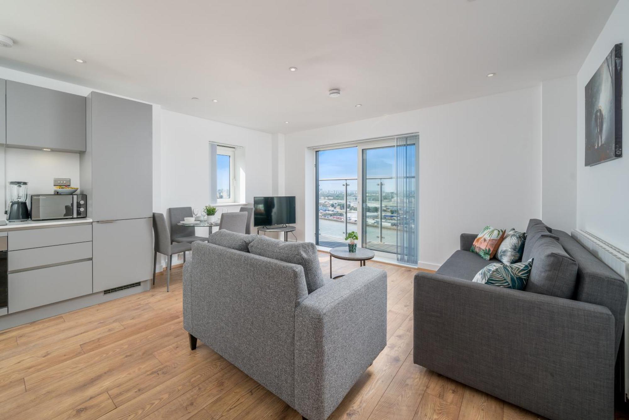 Skyvillion - River Thames Floor By Woolwich Ferry, Mins To Excel, O2 Arena , Airport With Parking * Londen