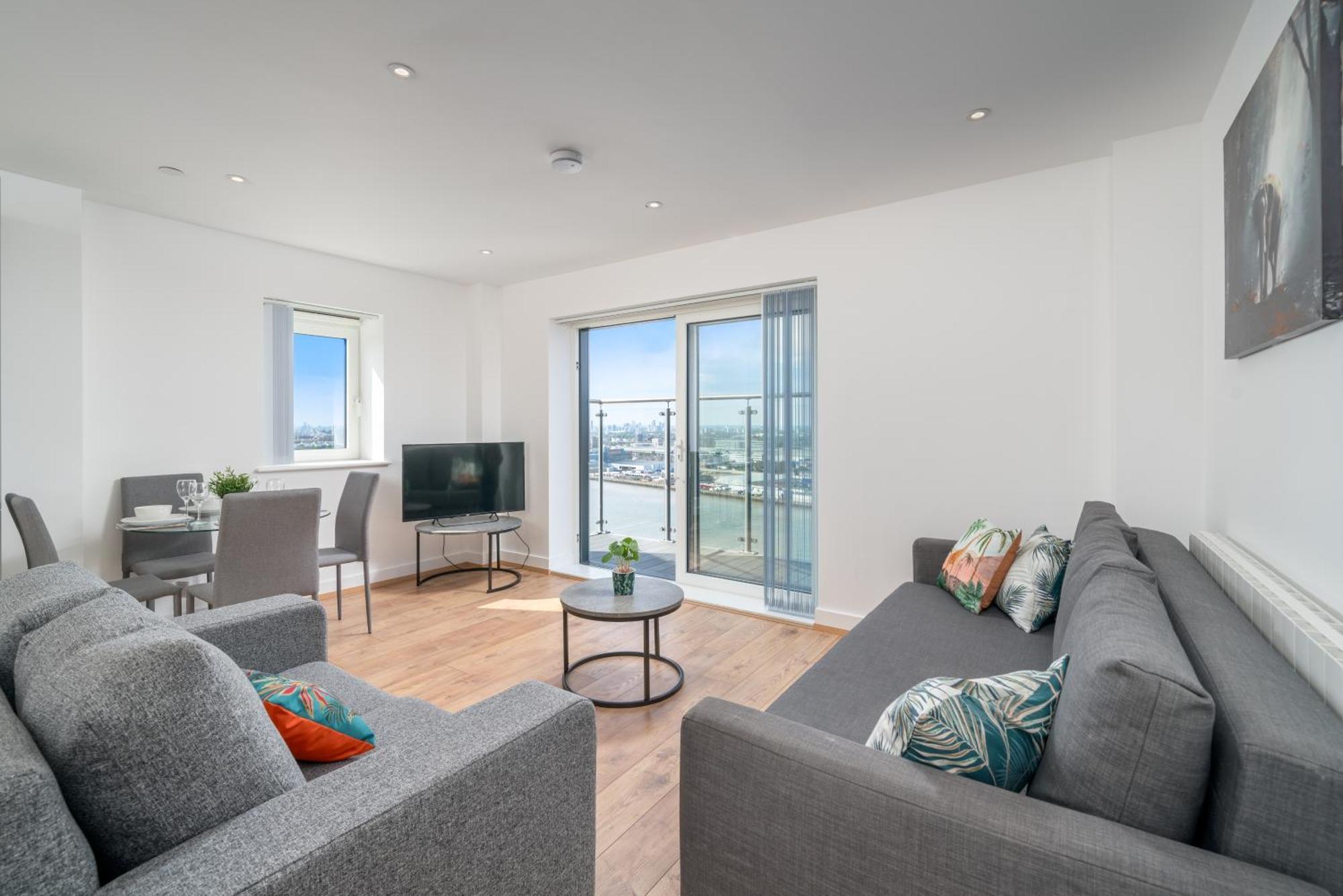 Appartement Skyvillion - River Thames Floor By Woolwich Ferry, Mins To Excel, O2 Arena , Airport With Parking