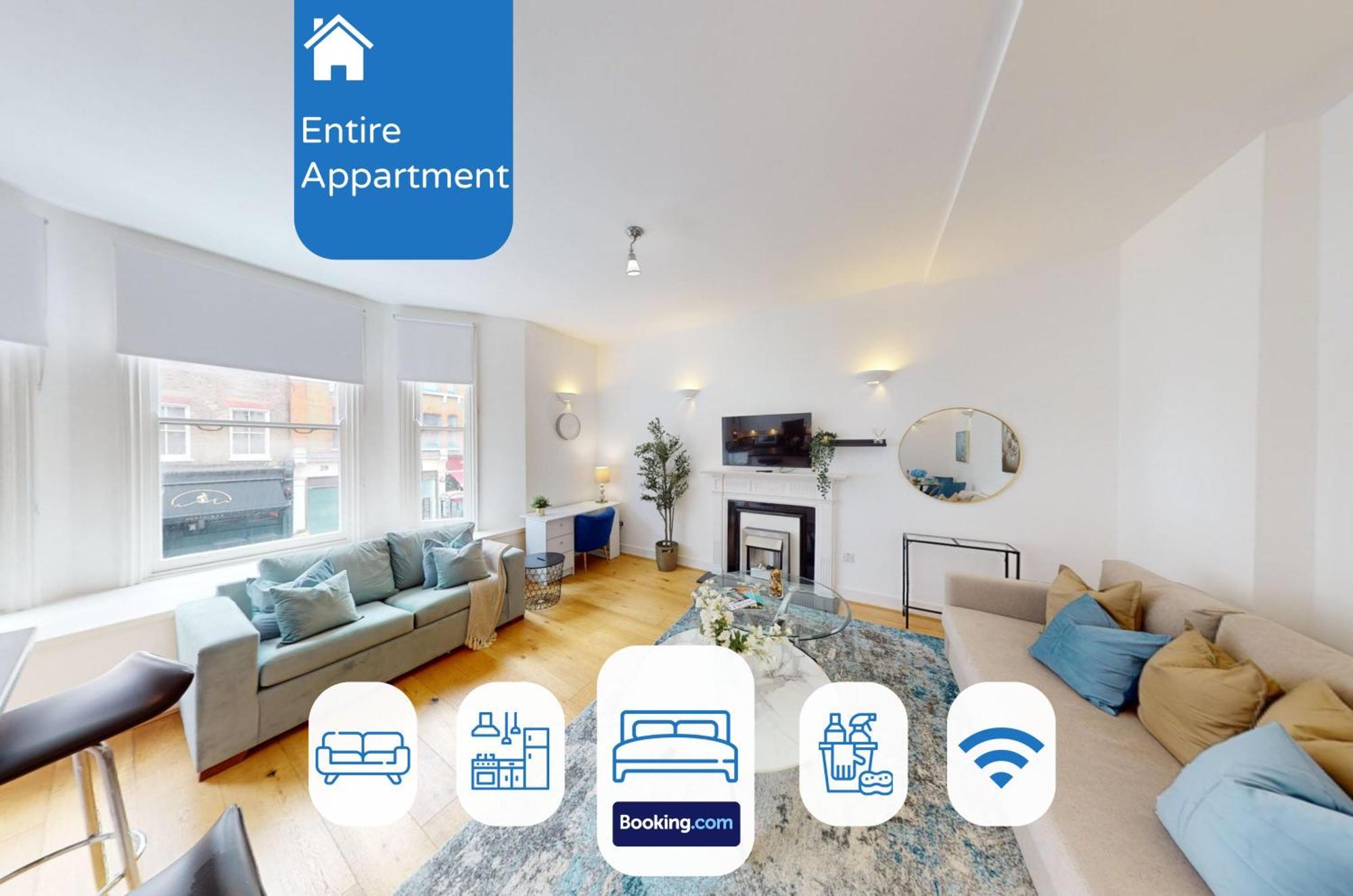 Two Bed By Livestay Short Lets & Serviced Near Oxford Circus Leilighet *