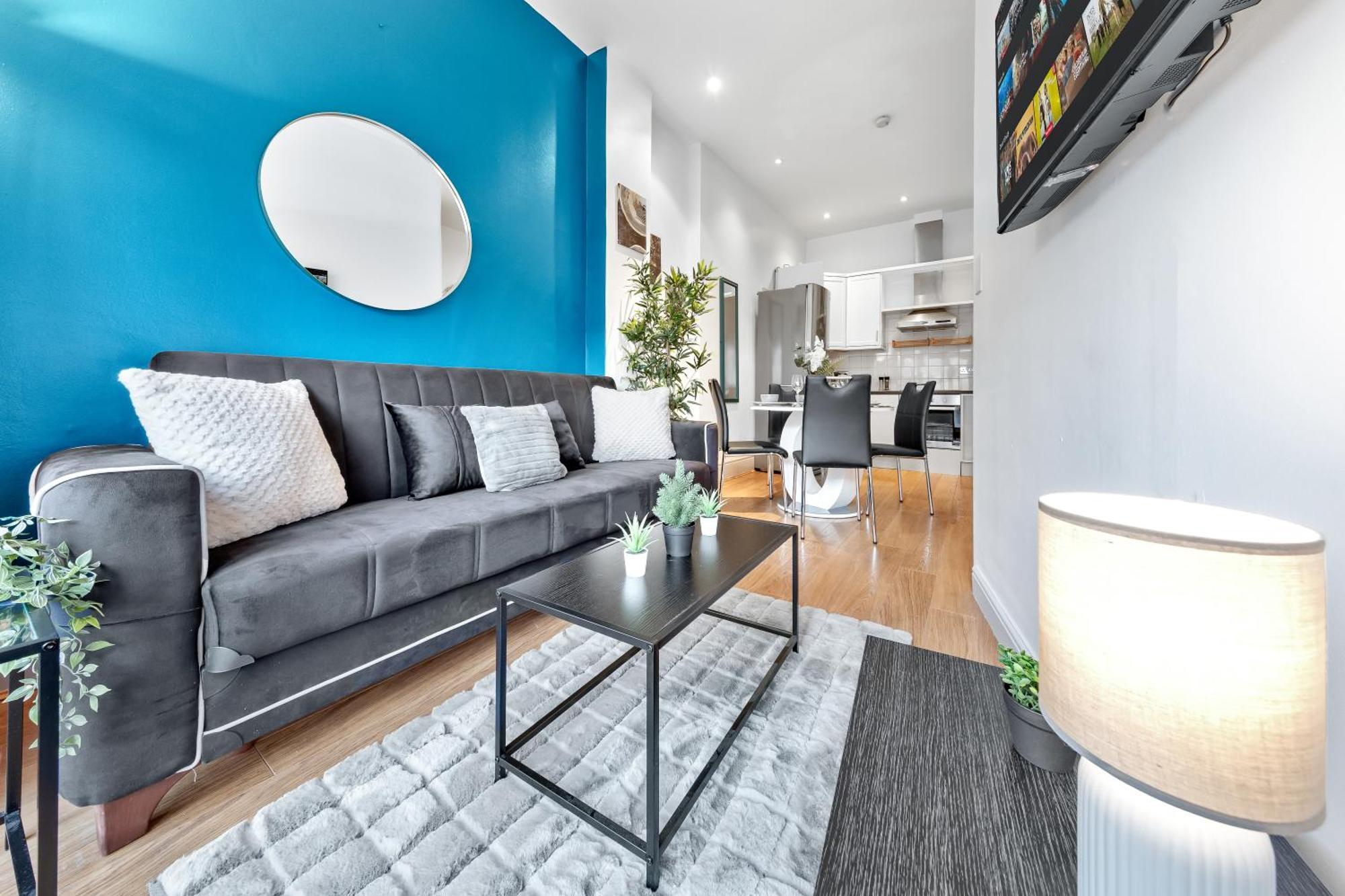 Leilighet Luxurious 3 Bedroom Flat With Balcony In Kensington For 7 Next To Station Near Harrods London