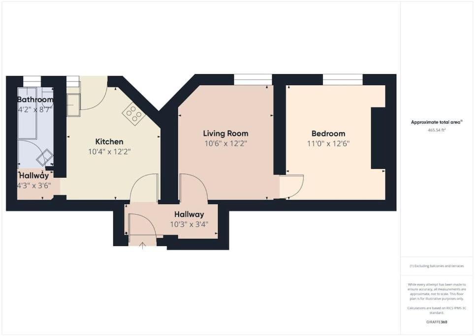 1 Bed West Kensington Appartement Londen