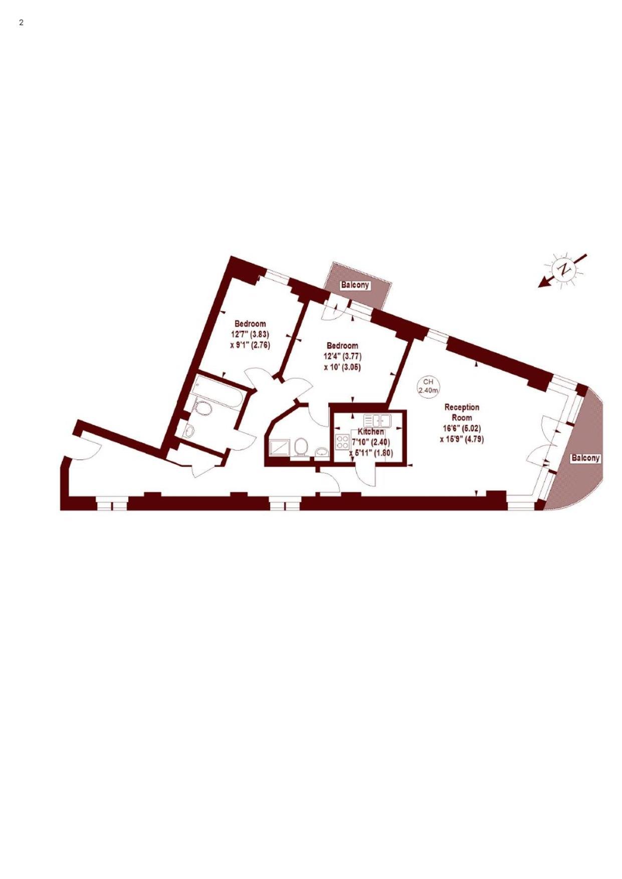 Apartment Stylish 2 Bedroom With Ac In Chiswick *