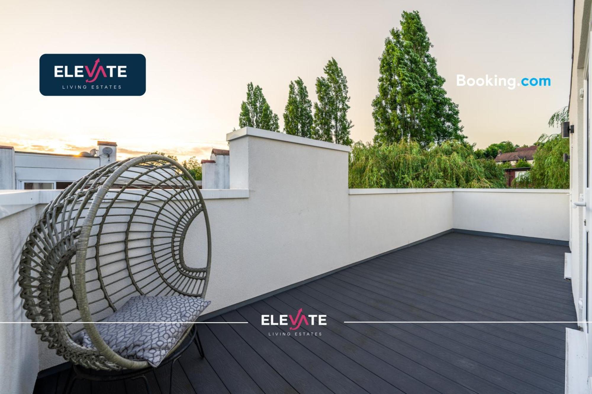 Premium Deals L Last-minute Escape L Wembley Stadium Location, Free Parking, Sleeps 8 L Elevate Living Estates Short Lets & Serviced Wembley Appartement *