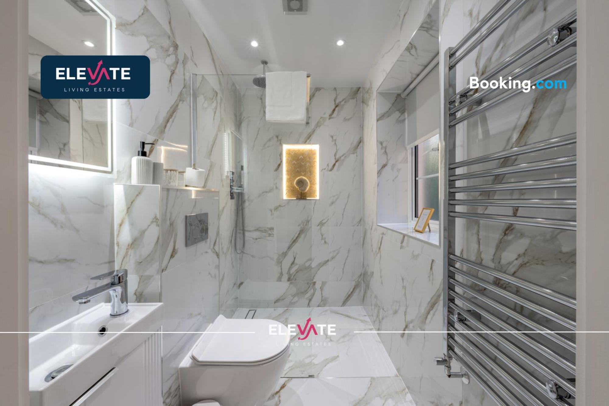 Premium Deals L Last-minute Escape L Wembley Stadium Location, Free Parking, Sleeps 8 L Elevate Living Estates Short Lets & Serviced Wembley Appartement *