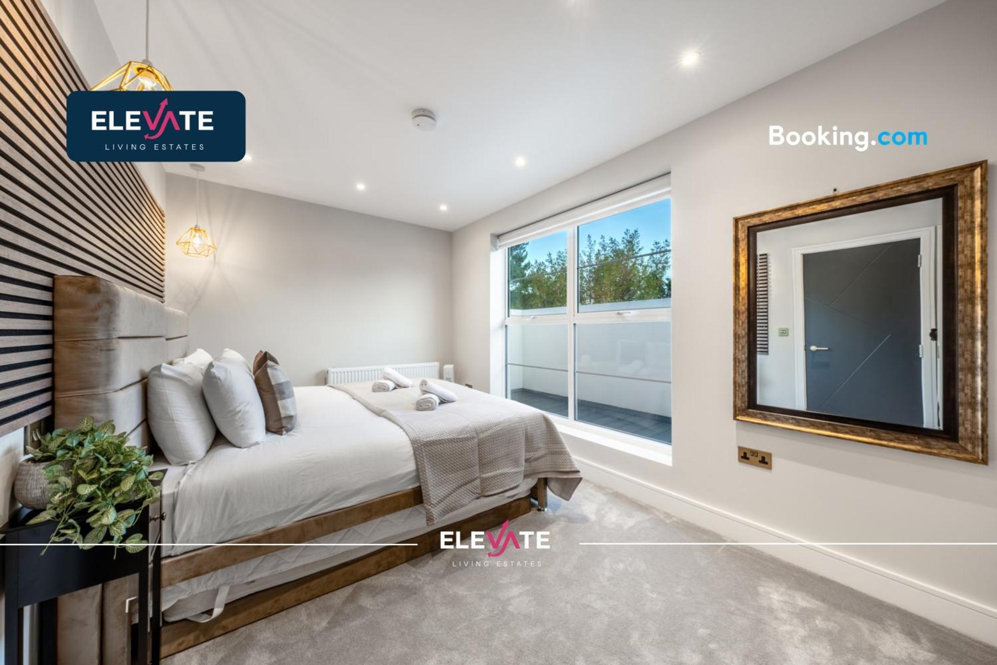 Premium Deals L Last-minute Escape L Wembley Stadium Location, Free Parking, Sleeps 8 L Elevate Living Estates Short Lets & Serviced Wembley Appartement *
