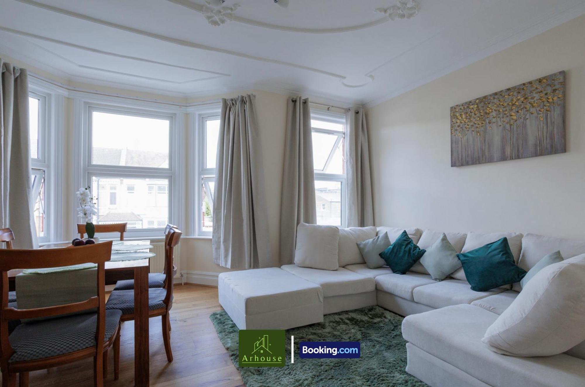3 Bedroom By Arhouse Short Lets & Serviced Kensal Rise With Free Wifi & Free Parking Lägenhet