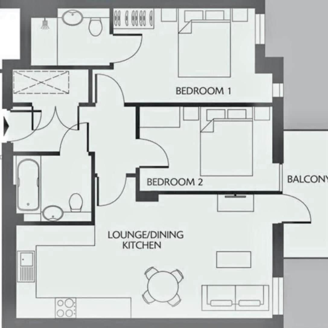 Stylish 2-bed Flat With Parking