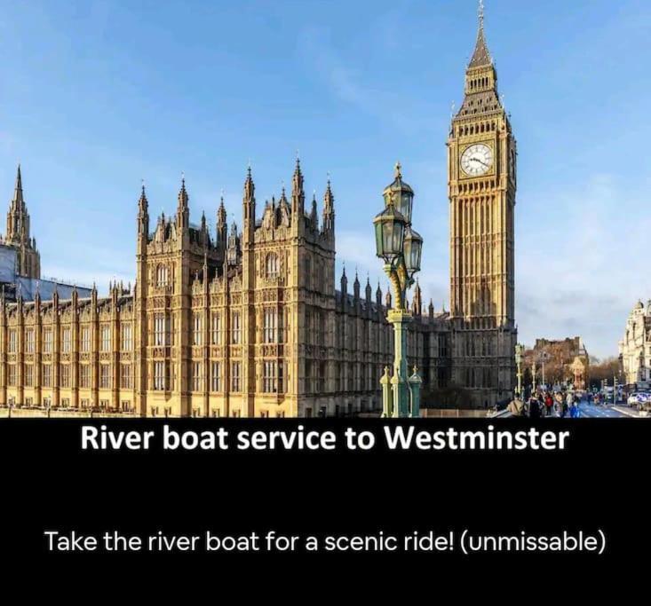 Snuggle - Riverside - Views Over Looking River Thames, Close To O2 Arena, Excel, Airport, Thames Clipper- River Boat Service, Woolwich Ferry, Onsite Parking, Twin Option Available Lägenhet