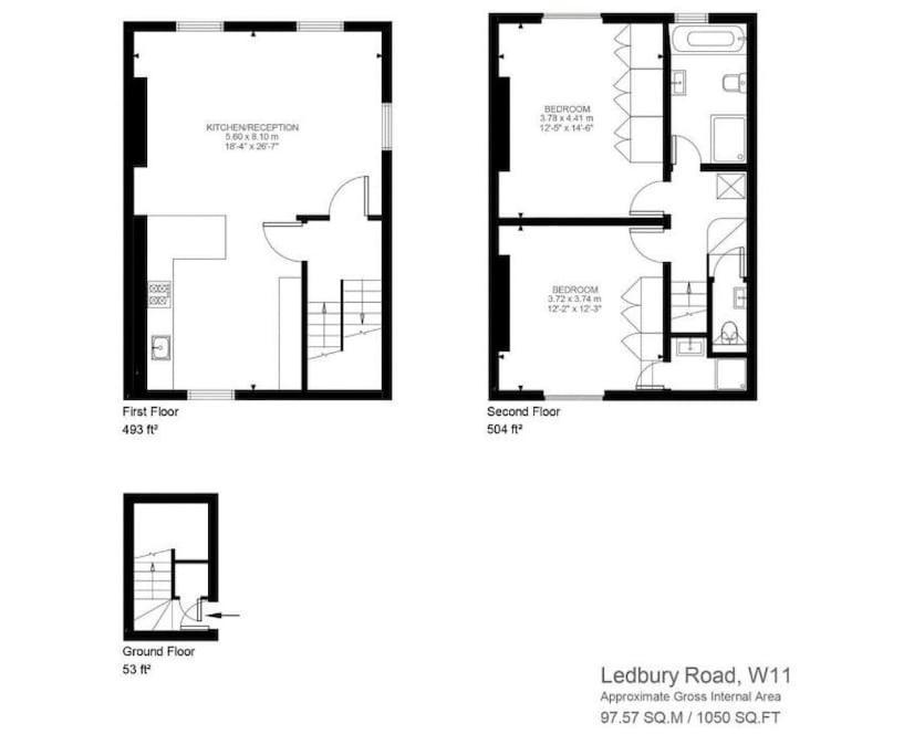 Spectacular Flat Located In Prime Notting Hill Appartement