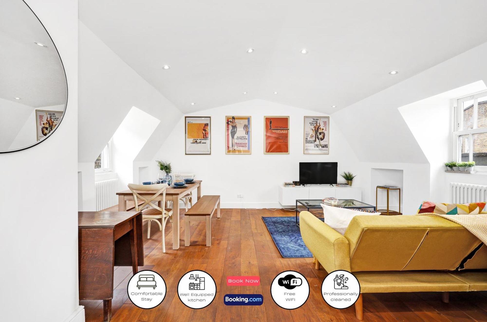 Loft Aartment Short Term & Flexible Renting Hackney With Free Wifi & Balcony Lejlighed *