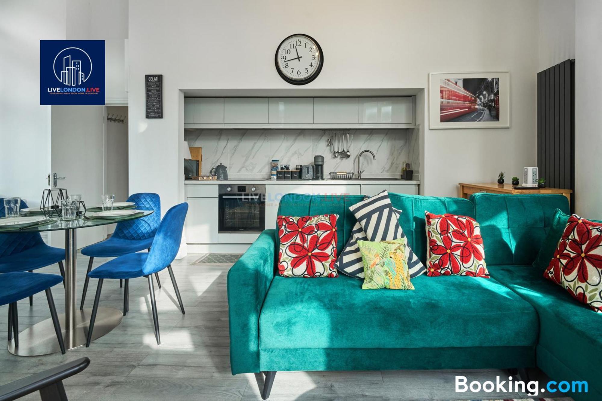 Appartement Last-minute Escape L Sleeps Up To 4 Guests L One-bedroom With King Bed And High Ceilings Near Camden By Live Short Lets & Serviced Londres