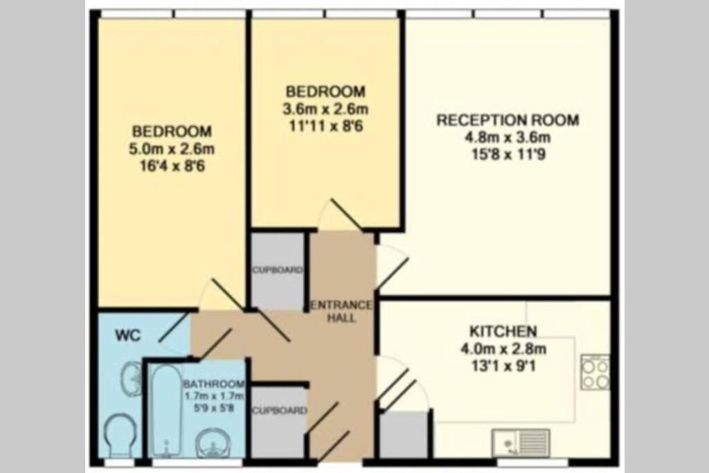 Super Spacious 2 Bedroom Apt 20mn From Central. Apartment