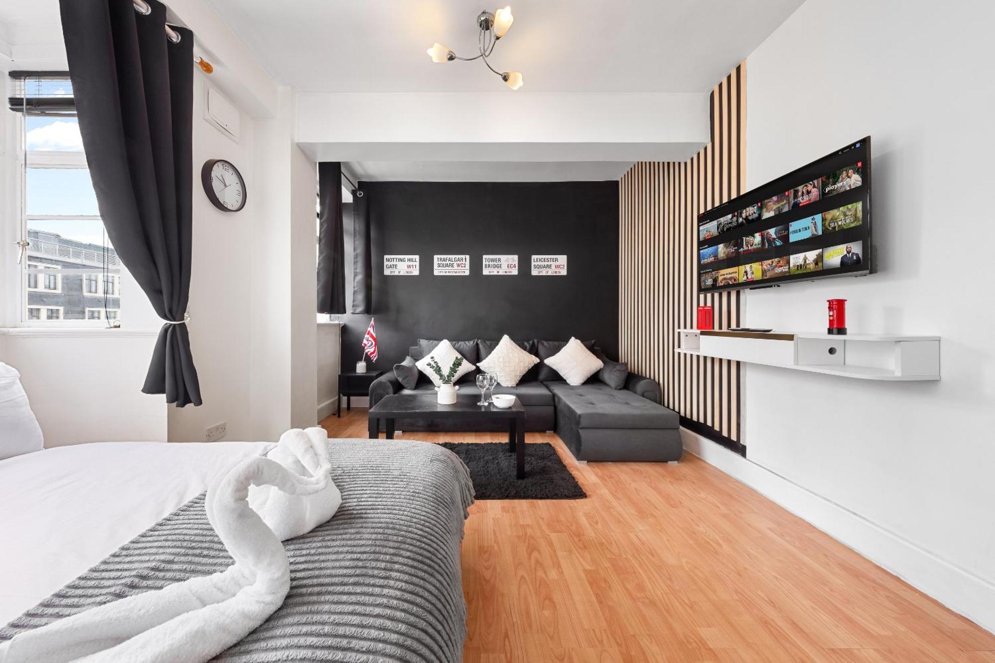 Paddington Station Paradise For Up To 4 Guests! Dream 2 Mins Walk From Station With Extra Double Sofa Bed! Lägenhet