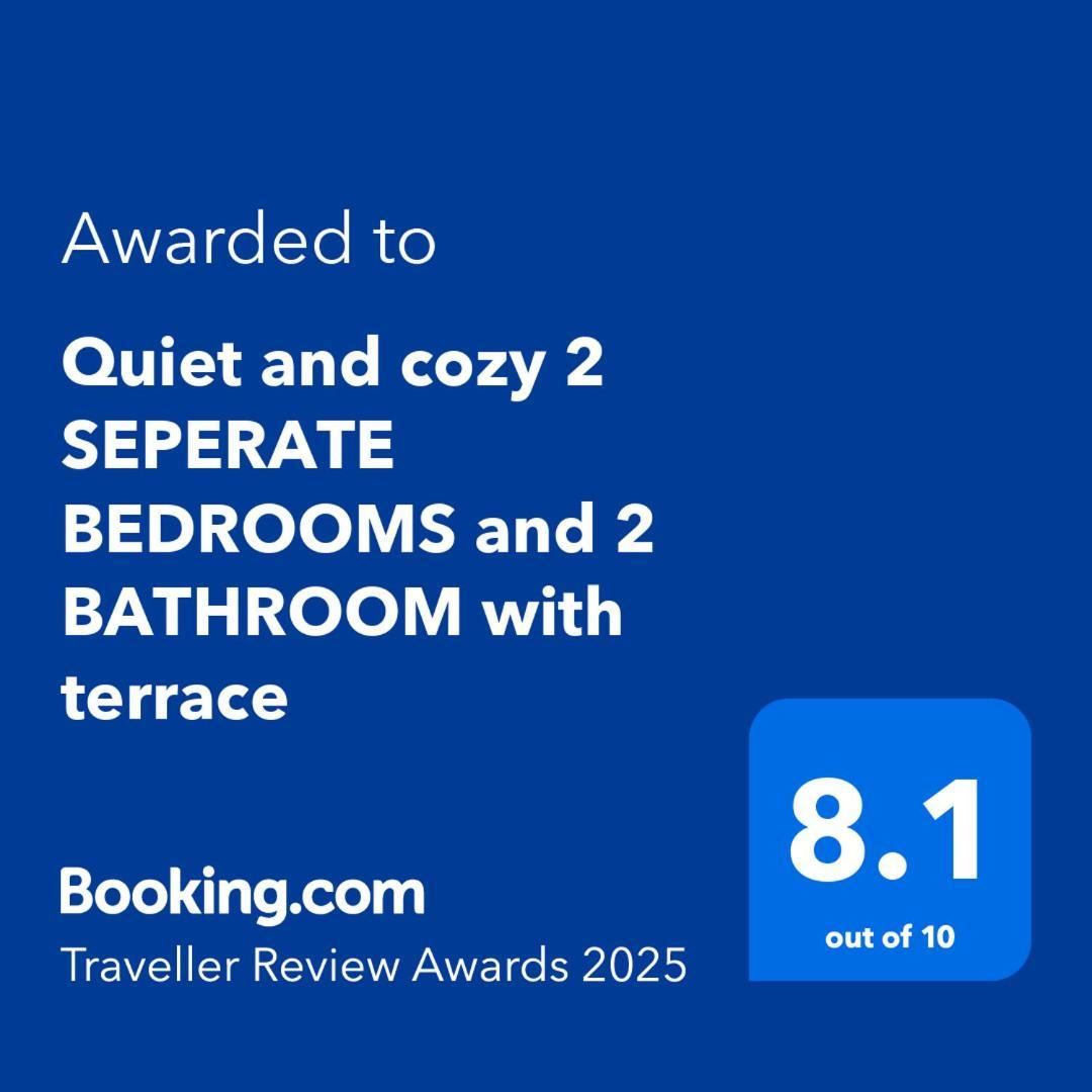 Quiet And Cozy 2 Seperate Bedrooms And 2 Bathroom With Terrace Lägenhet *
