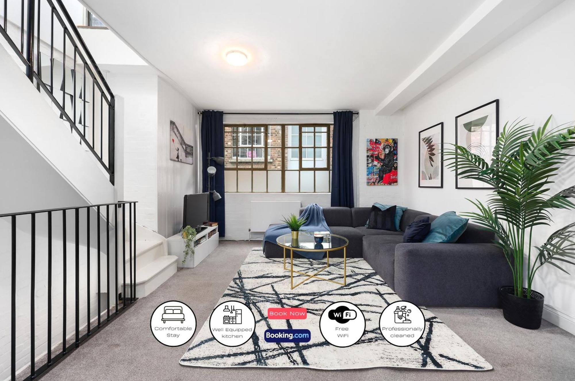 Two-bedroom Short Term & Flexible Renting Hackney With Free Wifi And Roof Terrace! Appartement *